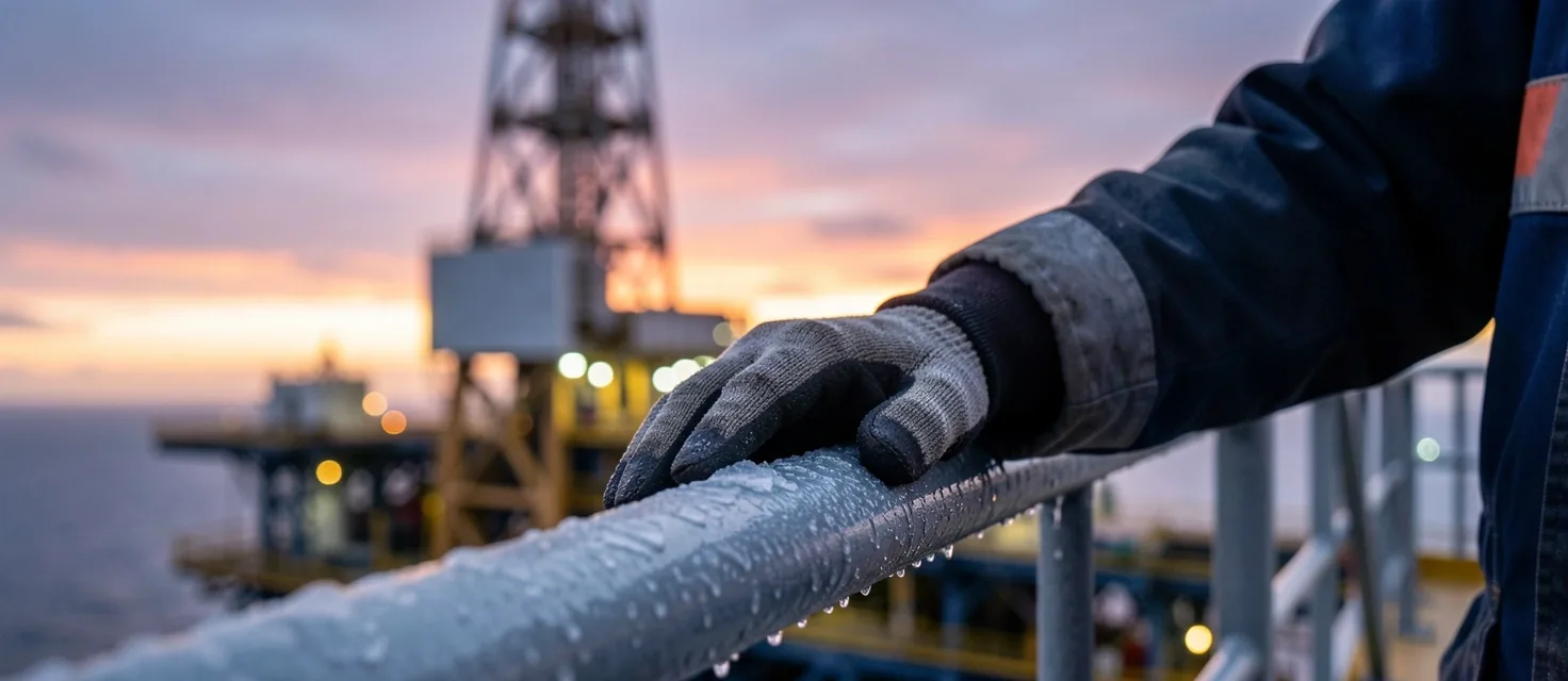 Ingeniero petrolero en plataforma